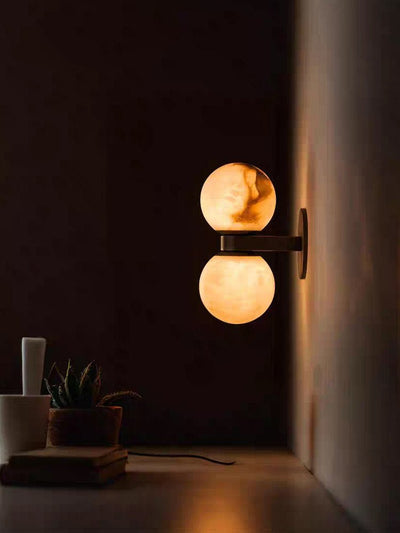 Lumenor Alabaster Celestia Orb Wall Light