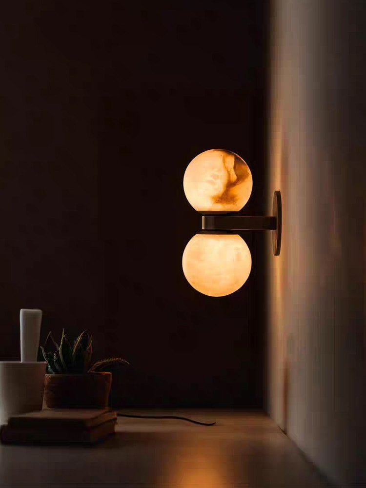 Lumenor Alabaster Celestia Orb Wall Light