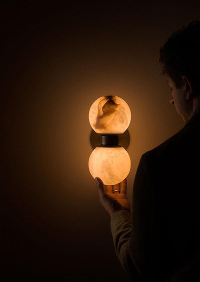 Lumenor Alabaster Celestia Orb Wall Light