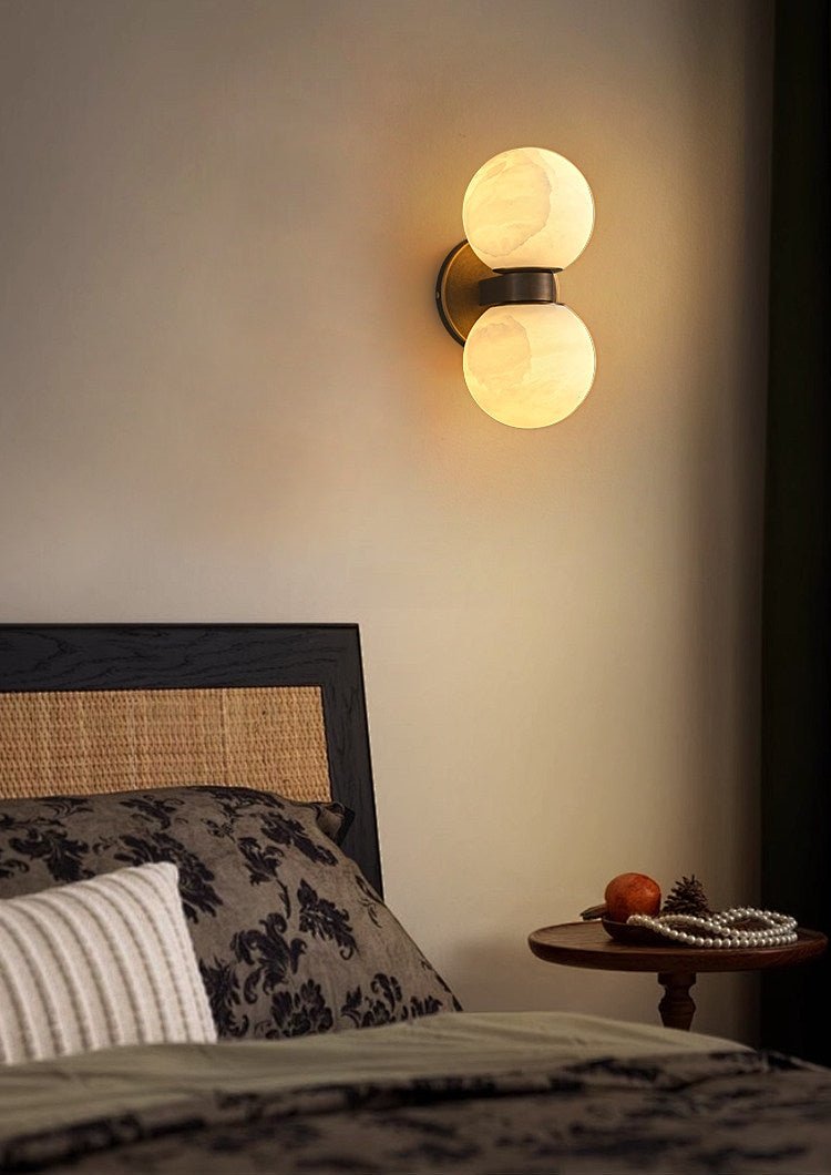 Lumenor Alabaster Celestia Orb Wall Light