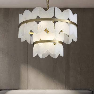 Seraphina Vintage Alabaster Chandelier Light