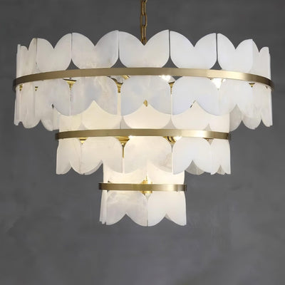 Seraphina Vintage Alabaster Chandelier Light