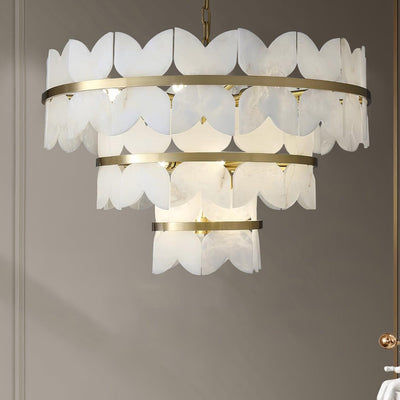 Seraphina Vintage Alabaster Chandelier Light