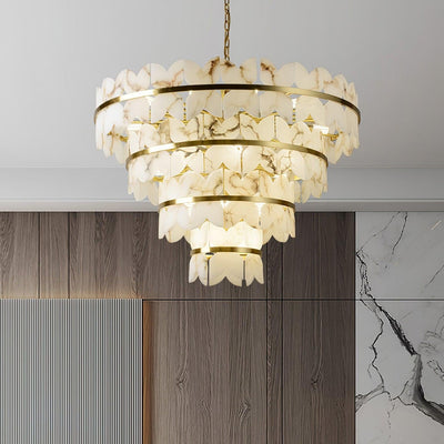 Seraphina Vintage Alabaster Chandelier Light