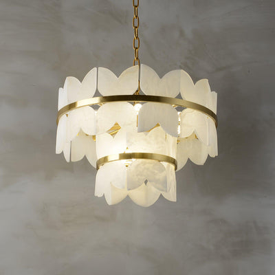 Seraphina Vintage Alabaster Chandelier Light