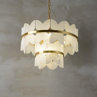Seraphina Vintage Alabaster Chandelier Light