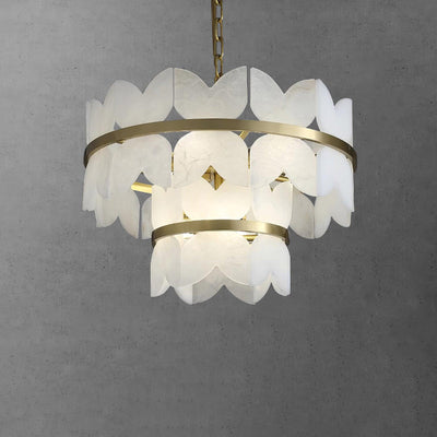 Seraphina Vintage Alabaster Chandelier Light