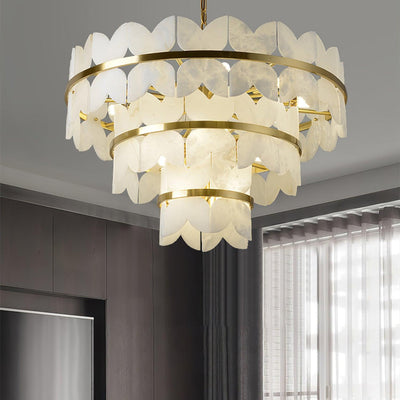 Seraphina Vintage Alabaster Chandelier Light