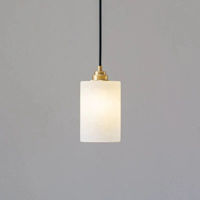 Nivanian Alabaster Cylinder Cluster Chandelier