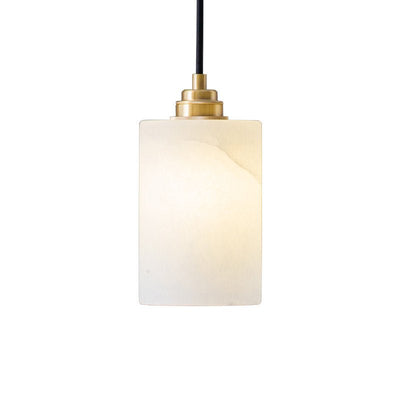 Nivanian Alabaster Cylinder Cluster Chandelier