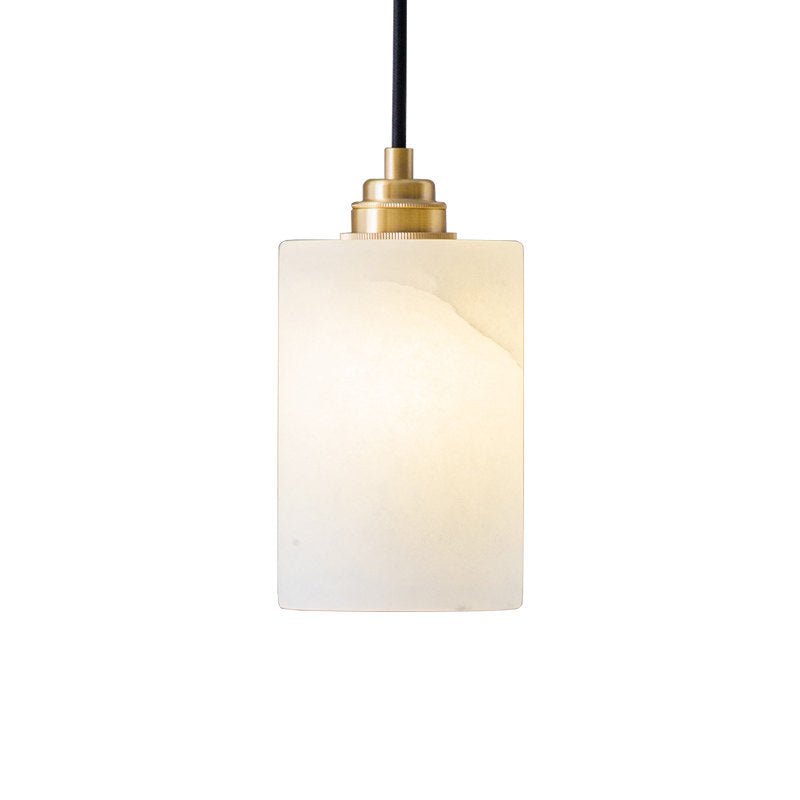 Nivanian Alabaster Cylinder Cluster Chandelier