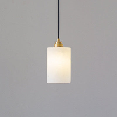 Nivanian Alabaster Cylinder Cluster Chandelier
