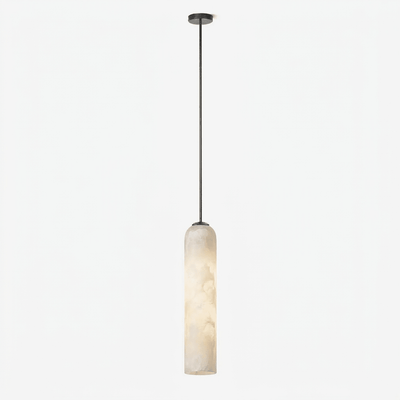 Alabaster Cylinder Pendant Light