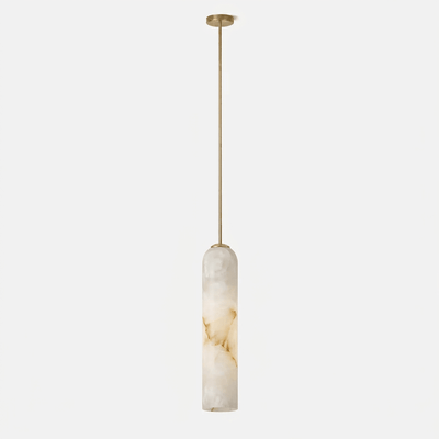 Alabaster Cylinder Pendant Light