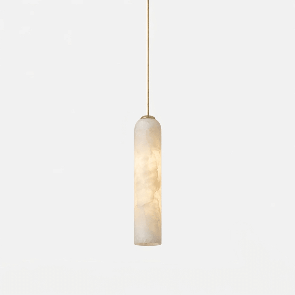 Alabaster Cylinder Pendant Light