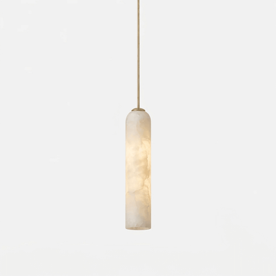 Alabaster Cylinder Pendant Light