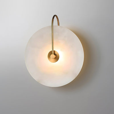 Kristy Alabaster LED Wall Lamp Round Iconic Circular