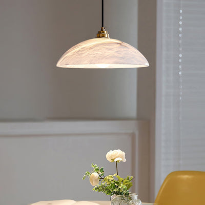 Warenol Minimalist Alabaster Pendant Light