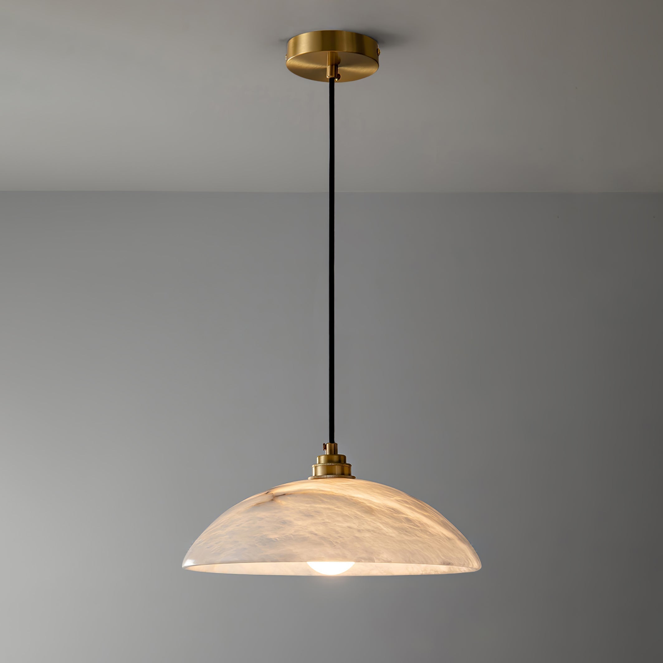 Warenol Minimalist Alabaster Pendant Light
