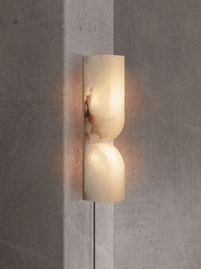 Lena Alabaster Rectangular Plug Wall Lamp