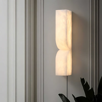 Lena Alabaster Rectangular Plug Wall Lamp