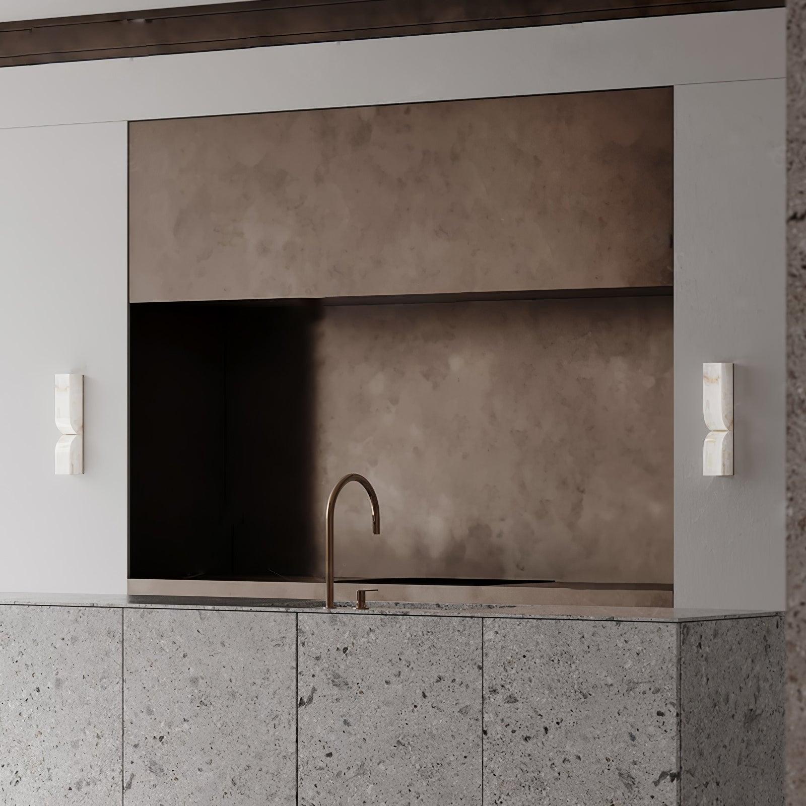Niveelle Alabaster Rectangular Wall Lamp