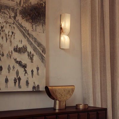 Niveelle Alabaster Rectangular Wall Lamp