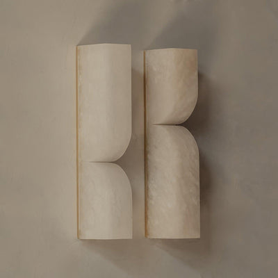 Niveelle Alabaster Rectangular Wall Lamp