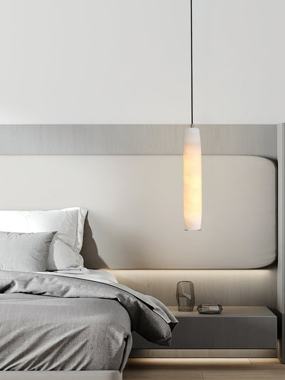 Orven Flute Modern Minimalist Alabaster Pendant Light