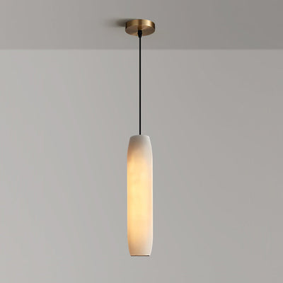 Orven Flute Modern Minimalist Alabaster Pendant Light