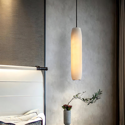 Orven Flute Modern Minimalist Alabaster Pendant Light