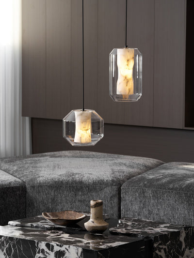 Edenborne Alabaster Glass Cylinder Pendant Light