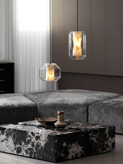 Edenborne Alabaster Glass Cylinder Pendant Light