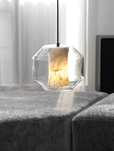 Edenborne Alabaster Glass Cylinder Pendant Light