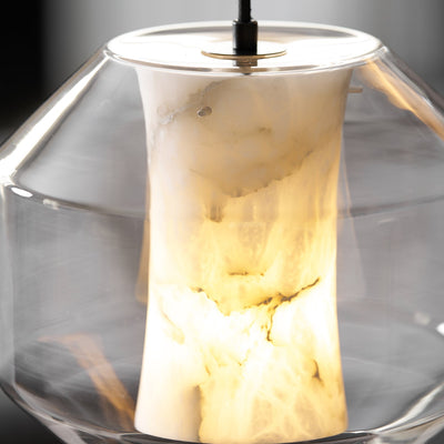 Edenborne Alabaster Glass Cylinder Pendant Light