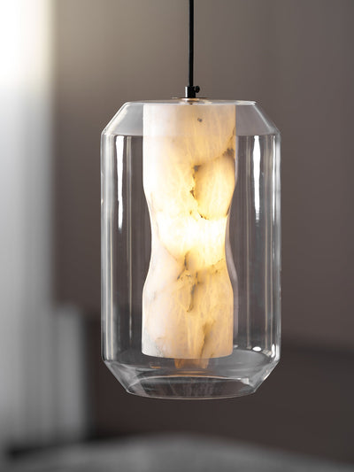 Edenborne Alabaster Glass Cylinder Pendant Light