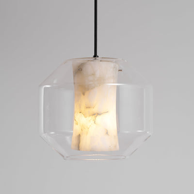Edenborne Alabaster Glass Cylinder Pendant Light