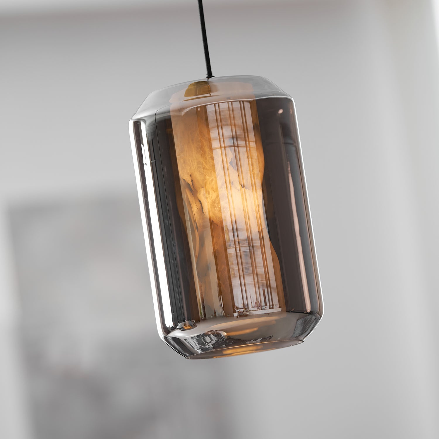 Edenborne Alabaster Glass Cylinder Pendant Light