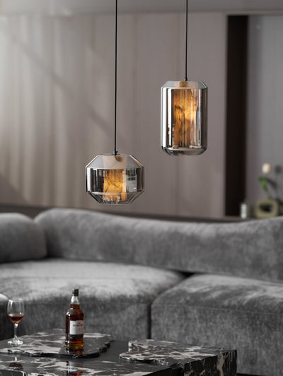 Edenborne Alabaster Glass Cylinder Pendant Light