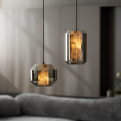 Edenborne Alabaster Glass Cylinder Pendant Light