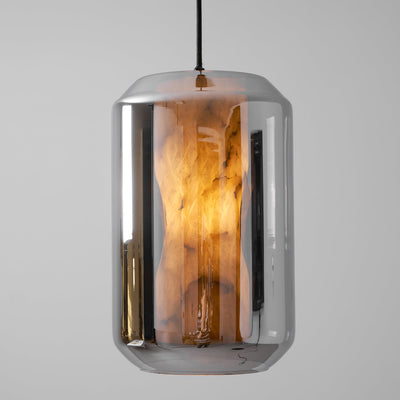 Edenborne Alabaster Glass Cylinder Pendant Light