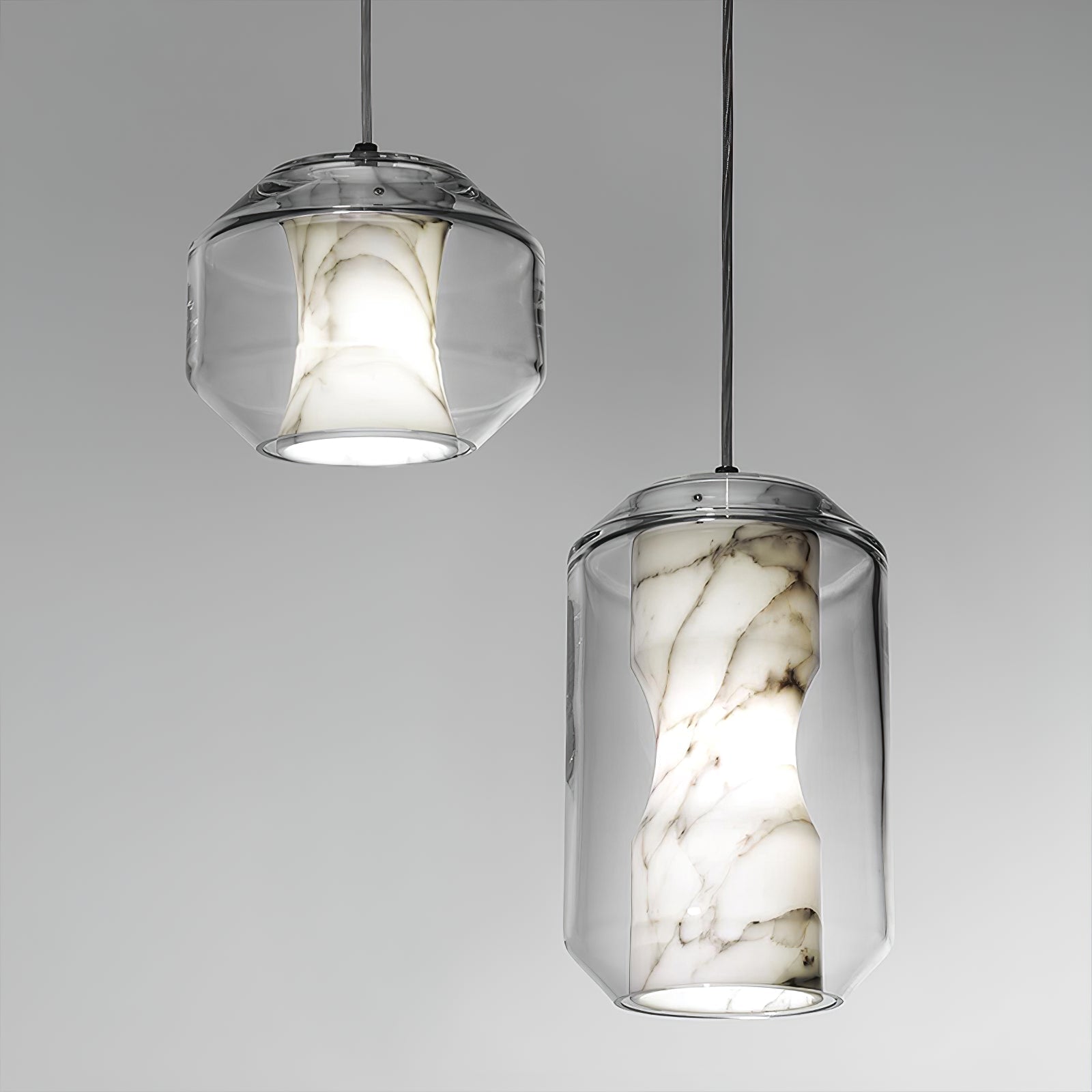 Edenborne Alabaster Glass Cylinder Pendant Light