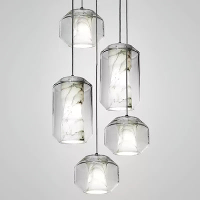 Edenborne Alabaster Glass Cylinder Pendant Light
