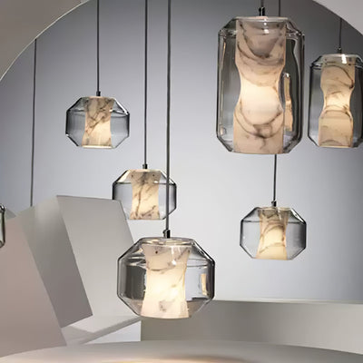 Edenborne Alabaster Glass Cylinder Pendant Light