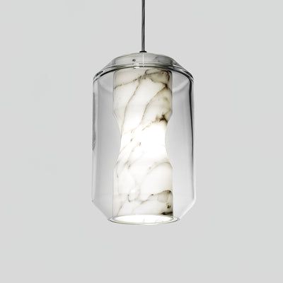 Edenborne Alabaster Glass Cylinder Pendant Light
