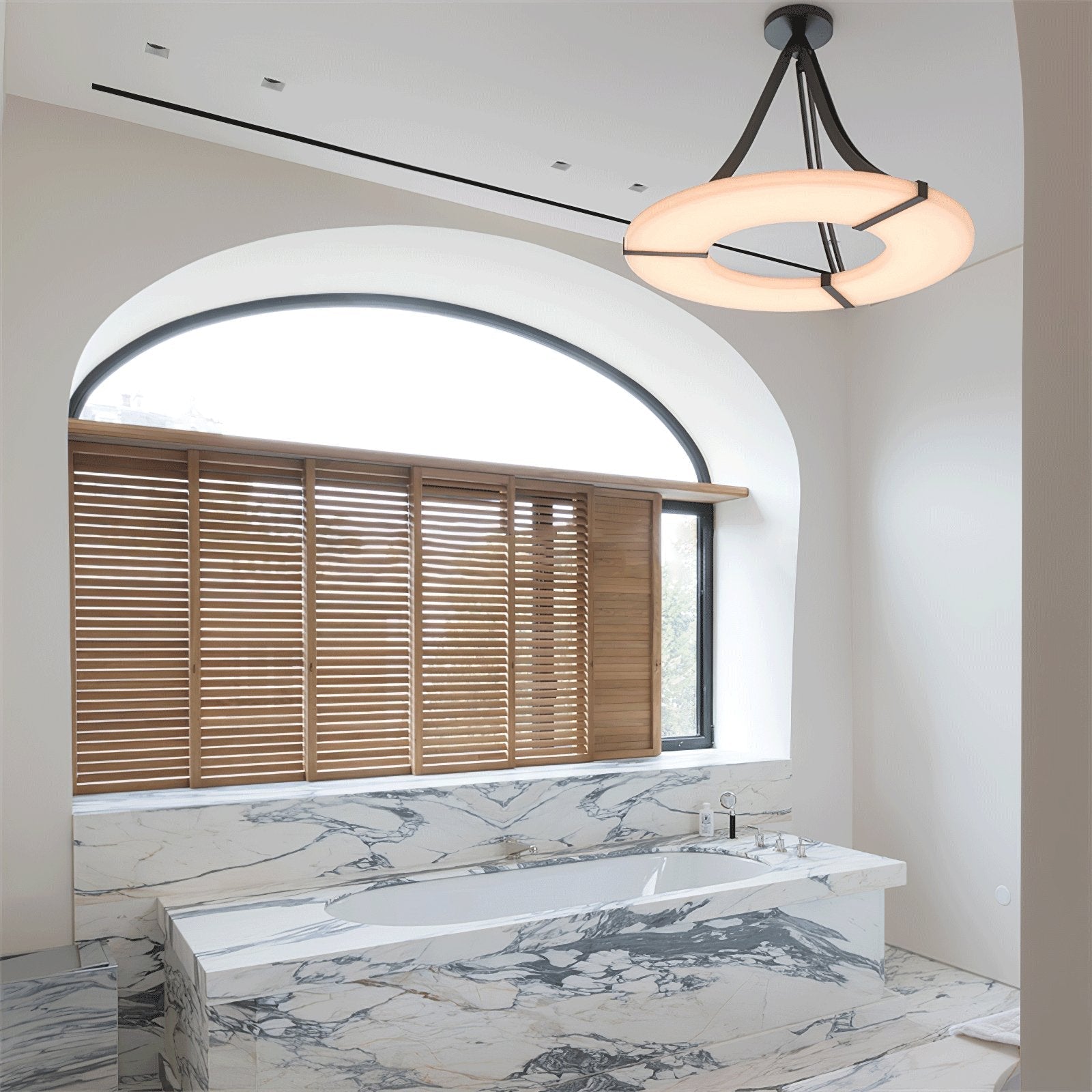 Faelor Alabaster Ring Pendant Light