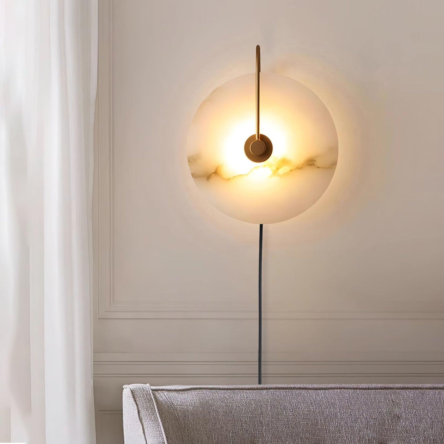 Ceraeyra Alabaster Globe Wall Light - Neutral Decor