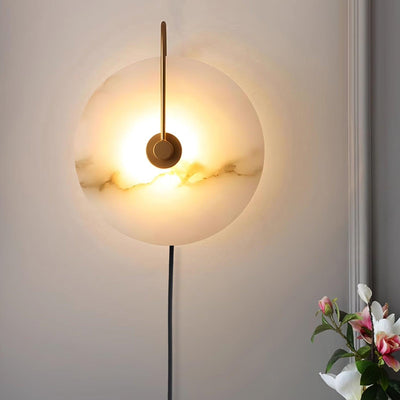 Ceraeyra Alabaster Globe Wall Light - Neutral Decor
