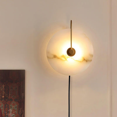 Ceraeyra Alabaster Globe Wall Light - Neutral Decor