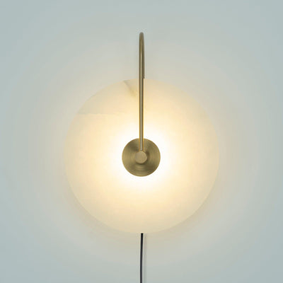 Ceraeyra Alabaster Globe Wall Light - Neutral Decor